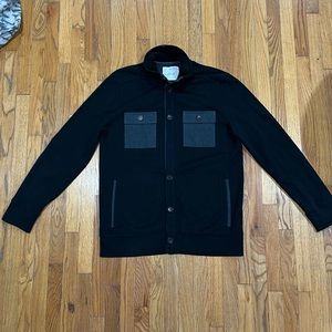 Heritage Banana Republic Black Sherpa Knit Jacket L